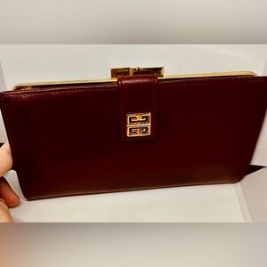 Givenchy Leather Long Wallet, Gold Hardware